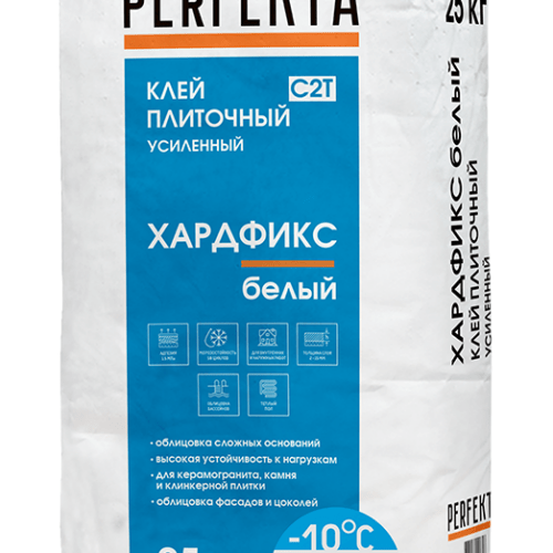Клей плиточный усиленный Хардфикс Белый C2 Т Зимняя серия