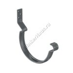 Крюк крепления желоба короткий Aquasystem D150 мм, GreenCoat Pural BT, RR 23 (серый)