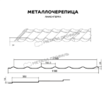 Металлочерепица МЕТАЛЛ ПРОФИЛЬ Ламонтерра (VALORI-20-DarkBrown-0.5) — изображение 2