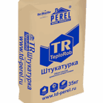 Облегченная цементно-известковая штукатурка Perel TeploRob TR, 35 кг